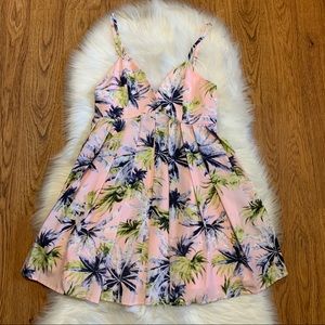 Tobi Pink Floral Lined Sleeveless Dress Size Sm